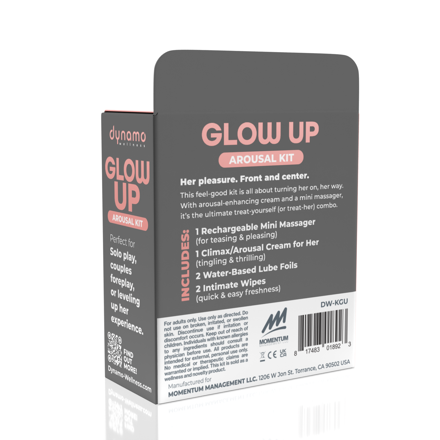 The Glow Up: Female Pleasure Kit with Rechargeable Massager, Arousal Cream & Lube