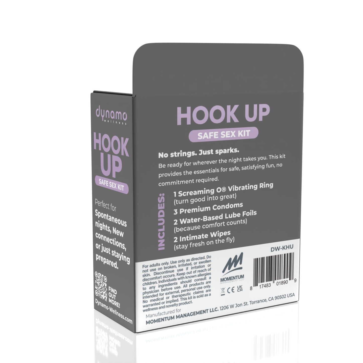 The Hook Up: Travel-Ready Intimacy Kit with Vibrating Ring, Condoms, Wipes & Lube