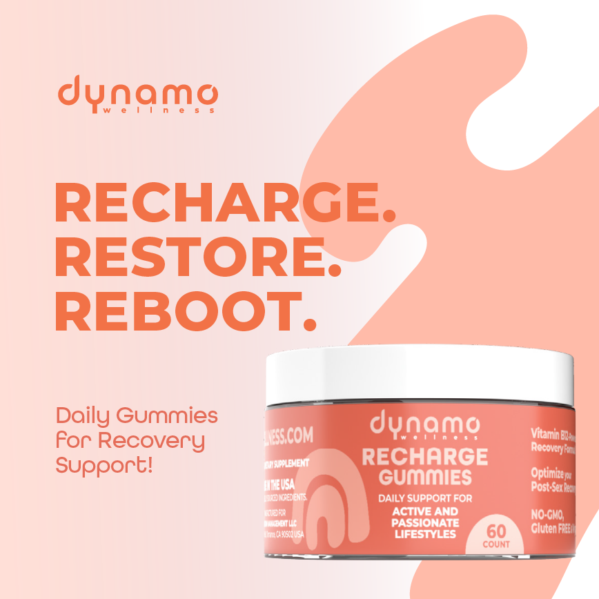 Dynamo Wellness Recharge Recovery Gummies: Vitamin B12, Turmeric & Ginger