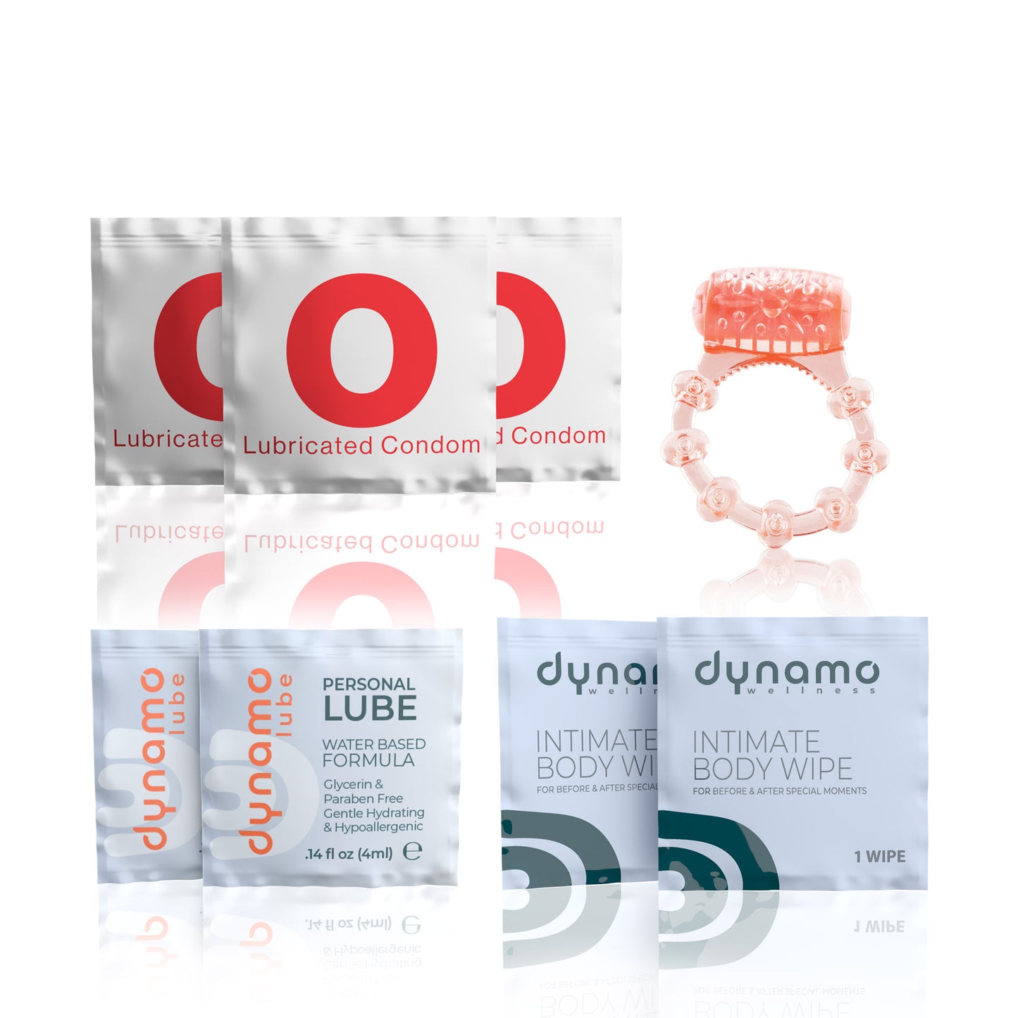 The Hook Up: Travel-Ready Intimacy Kit with Vibrating Ring, Condoms, Wipes & Lube